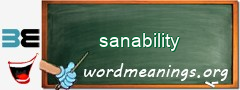 WordMeaning blackboard for sanability